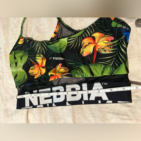 NEBBIA Sport Bra Size M Flowers Print - Picture 4 of 11